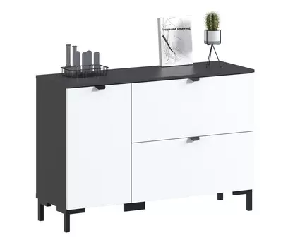 Комод Тренд СБ-3447 2 ящика, 1 дверь Диамант серый