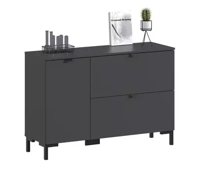 Комод Тренд СБ-3447 2 ящика, 1 дверь Диамант серый