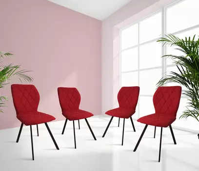 КОМПЛЕКТ Стул ZL201901005 (LY1701-8 RED) -4 шт