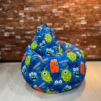 Кресло Мешок Груша,Велюр,Монстры XL 125х85