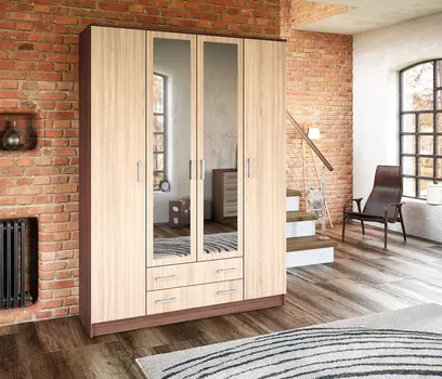 Шкаф Квадро распашной 1,6 м ЛДСП