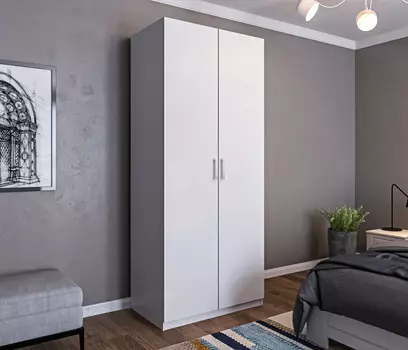 Шкаф 2х дверный МАКС 1000 Белый