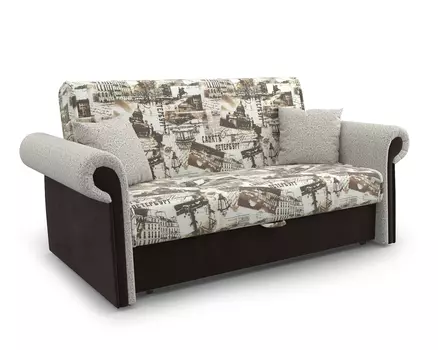 Прямой диван Аккорд Лотос, флок (антивандальный) и экокожа