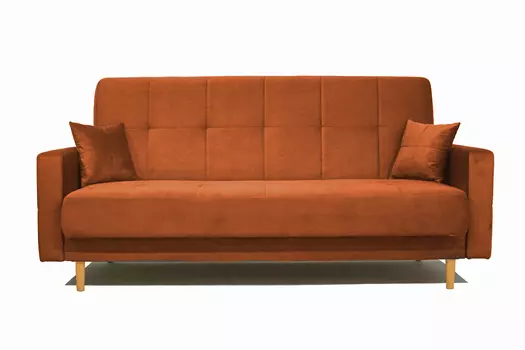 Прямой диван Фиеста велюр нео 14 коричневый