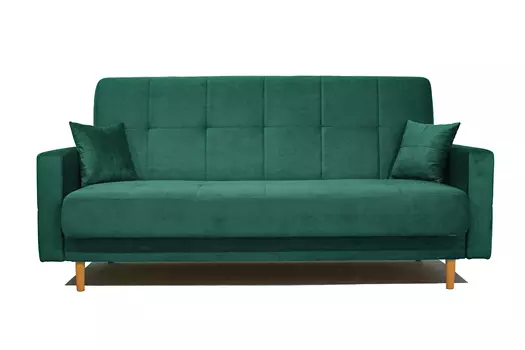 Прямой диван Фиеста велюр нео 23 зеленый