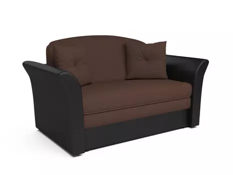 Прямой диван Планк №2, рогожка и экокожа