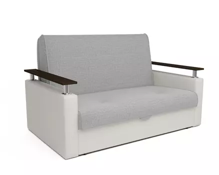 Прямой диван Шарм, рогожка и экокожа, 120 см