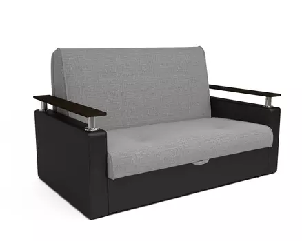 Прямой диван Шарм, рогожка и экокожа, 120 см