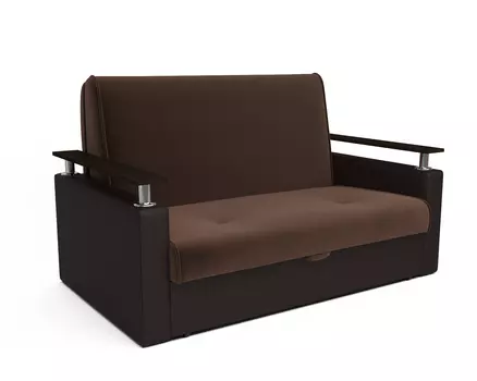 Прямой диван Шарм, рогожка и экокожа, 140 см