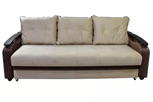 Прямой диван Венеция саванна беж/саванна корица (НПБ)