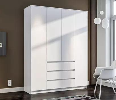 Шкаф 4 дверный с ящиками Леон СБ-3364