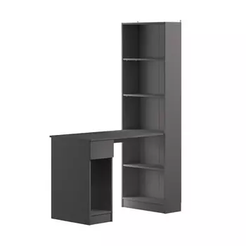 Шкаф комбинированный Лайт 10.01, темно-серый