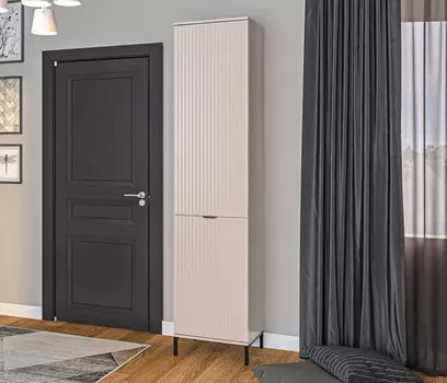 Шкаф-пенал Турин СБ-3568 Кашемир серый/МДФ Кашемир