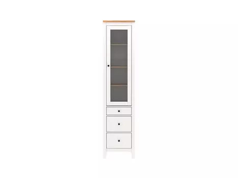 Шкаф с витриной САГА 50, ясень RU