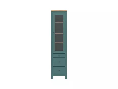 Шкаф с витриной САГА 50, ясень RU