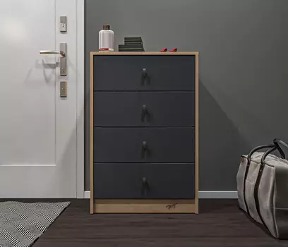 Комод Сидней СБ-2586/1 Дуб дикий/Диамант серый