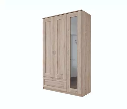 СИРИУС шкаф комбинированный 3 двери и 1 ящик RU