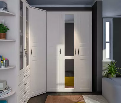 Сити СБ-2942 Шкаф 3-х дверный, с зеркалом