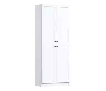 Стеллаж Твин СБ-3373 Белый с глухими фасадами