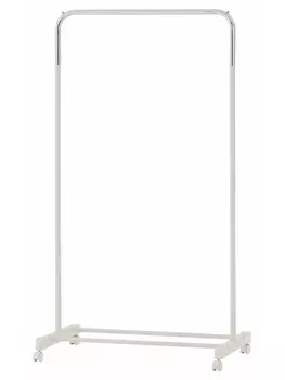 Стойка для одежды BOSTON на колёсах и полкой для обуви.