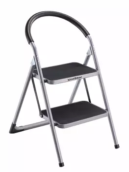 Стремянка сверхмощная UniStor PLATO с двумя ступенями.