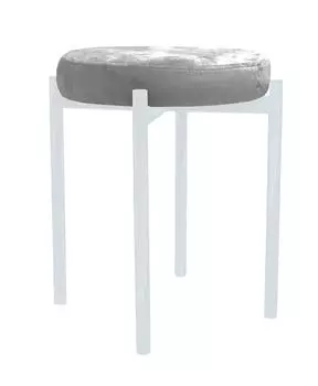 Табурет M13 светло-серый, ножки белые