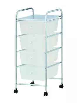 Тележка UniStor BUGGY с тремя ящиками передвижная, на колёсиках.