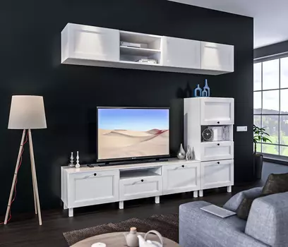 Гостиная (стенка) Тренд Белый/МДФ Modern Белый