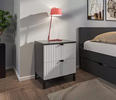 Тренд СБ-3459 Тумба Диамант серый/МДФ Джаз Серый