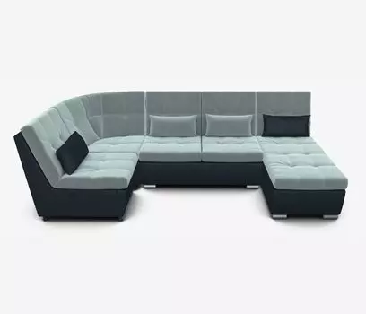 Угловой диван Аджио П-образный, велюр