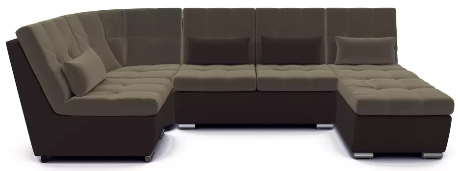 Угловой диван Аджио П-образный, велюр