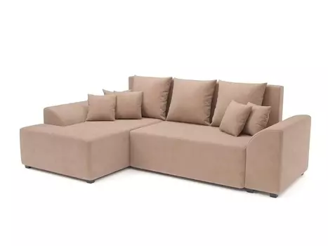 Угловой диван Анхель левый угол, велюр Luna