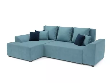 Угловой диван Анхель левый угол, велюр Luna