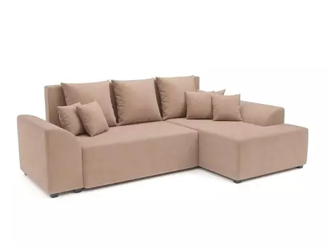 Угловой диван Анхель правый угол, велюр Luna