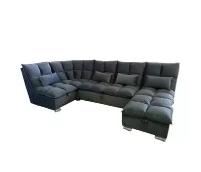 Угловой диван Доменика П-образный, велюр