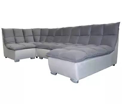 Угловой диван Доменика П-образный, велюр