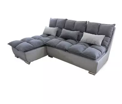 Угловой диван Доменика с оттоманкой, велюр