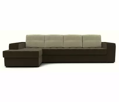 Угловой диван ЭДИНБУРГ Д3 с оттоманкой, велюр