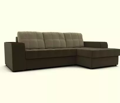 Угловой диван ЭДИНБУРГ с оттоманкой, велюр