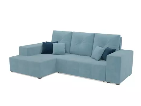 Угловой диван Лаваль левый угол, велюр Luna