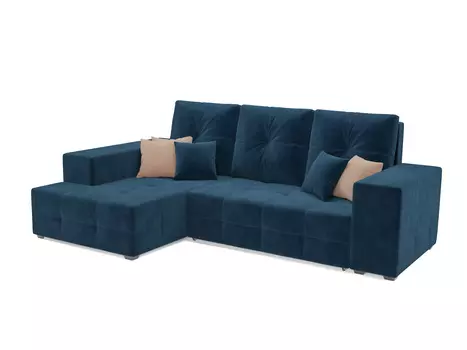 Угловой диван Лаваль левый угол, велюр Luna