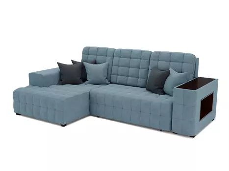 Угловой диван Магерит левый угол, велюр Luna
