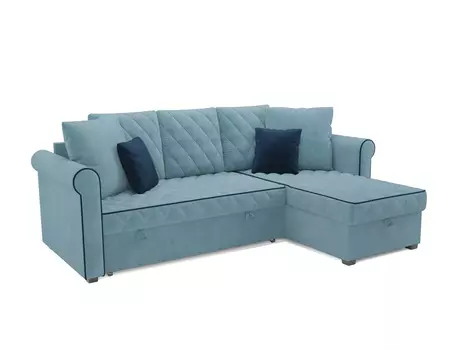 Угловой диван Вильгельм, велюр Luna