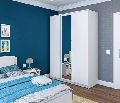 Веста СБ-2258 Шкаф 3х дверный с зеркалом