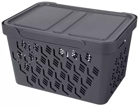 ЯЩИК С КРЫШКОЙ УНИВЕРСАЛЬНЫЙ "DELUXE", 380х276х220 ММ, 18Л