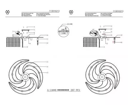 113010213 Каскад 13*40W G9 220 V люстра MW-Light
