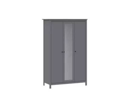 2.08.01.040.4 САГА шкаф 3 двери с зеркалом серый