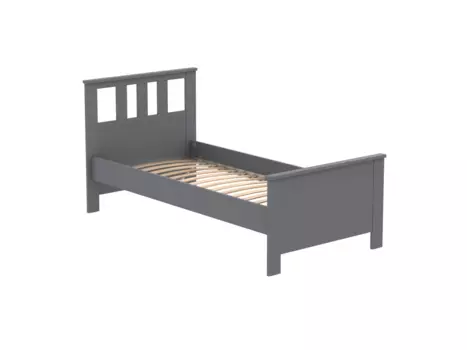 2.08.04.050.4 САГА кровать одинарная 90х200 серая