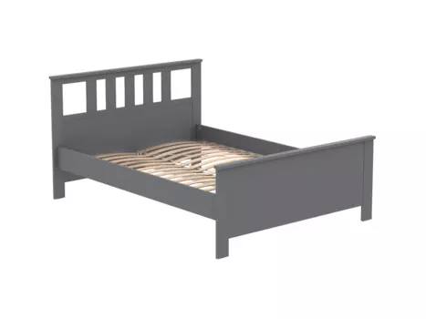 2.08.04.060.4 САГА кровать двойная 140х200 серая