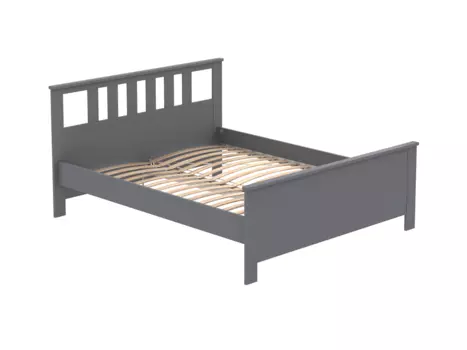 2.08.04.070.4 САГА кровать двойная 160х200 серая